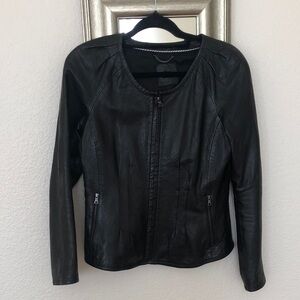 Banana Republic Classic Black Leather Jacket